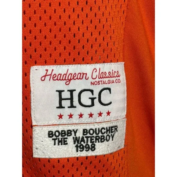 Bobby Boucher The Waterboy Bourbon Bowl 1998 Orange Jersey By Headgear Classics
